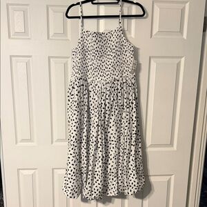 On 34th Black and White Spotted Women's Dress